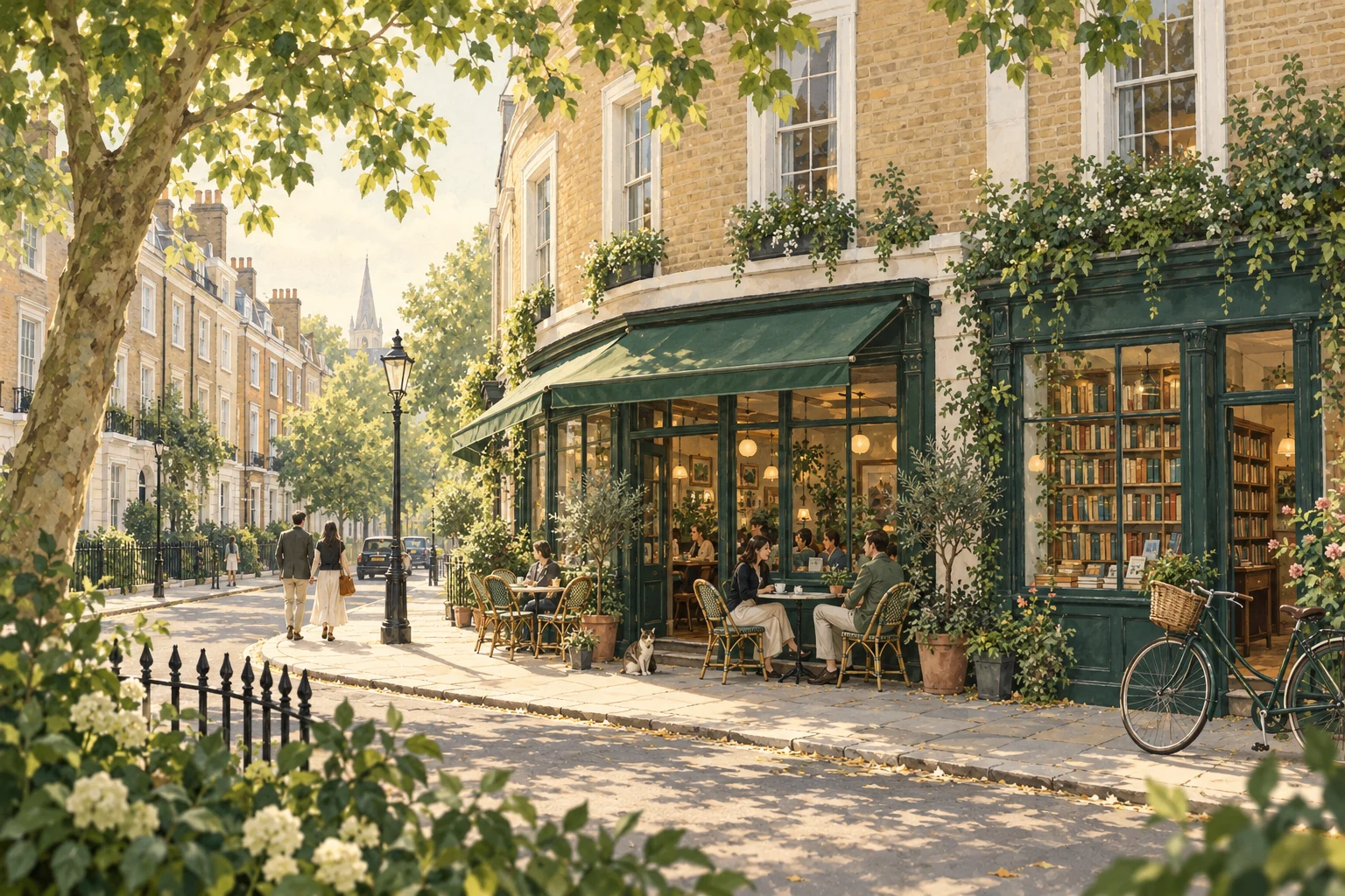 Illustrated miniature London scene accompanying What is a digital London?